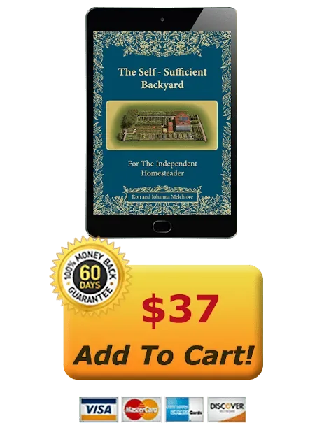The Self-Sufficient Backyard digital book offer for $37 on a tablet